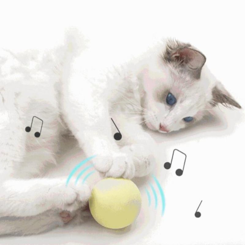 Amazon New Pet Gravitational Call Ball Cat Self-Hey Anti-Bohring Supplies Tease Cat Stick Mint Ball Sound Toy