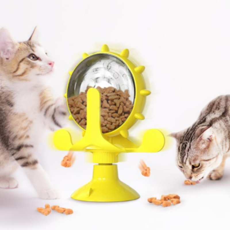 Pet Supplies Plattenspieler Katze Interaktives Spielzeug Slow Feeder Food Leckage Trainer Lustige Katze Spielzeug